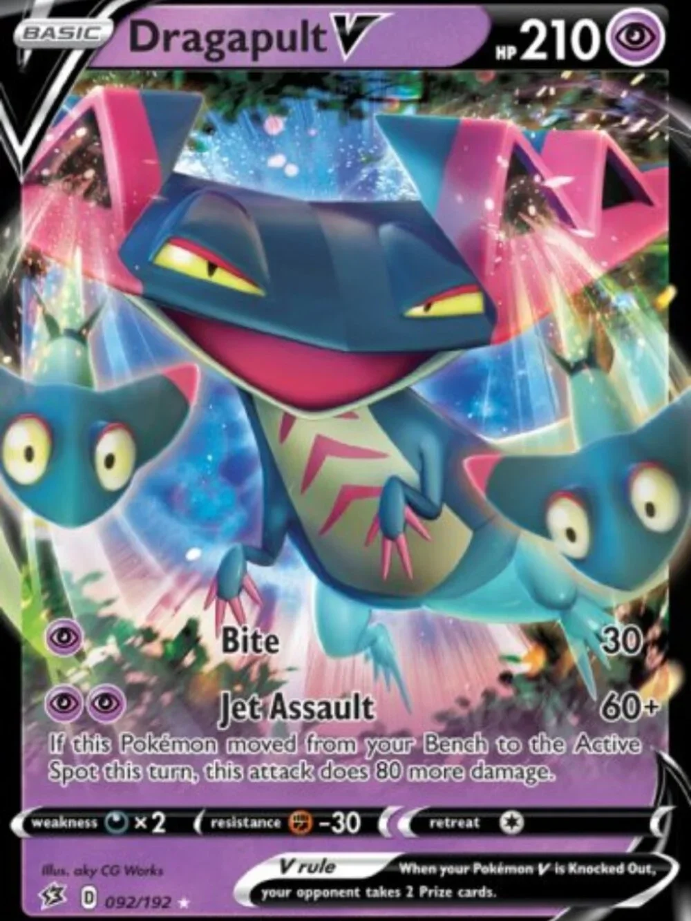 Dragapult V 092/192 Pokemon Card - REBEL CLASH MINT